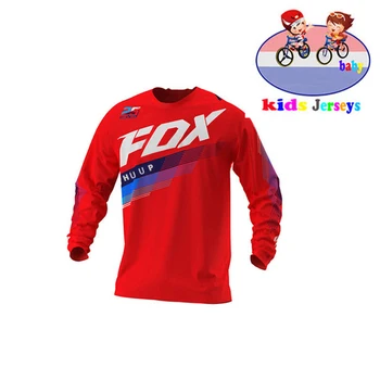 2021 Nové Deti Rýchle Suché Motocross Jersey Downhil Horský Bicykel DH Tričko MX Motocyklové Oblečenie huup fox MTB jersey T-Shirts