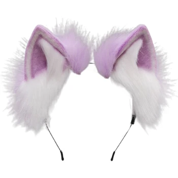 2021 Nové Plyšové Zviera Uši Headdress Lolita pokrývku hlavy pre Dievčatá Anime Cosplay Vlasy Hoop