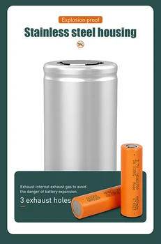 3,7 V 4800mah 21700 Lítium-iónová Nabíjateľná Vysoký Výkon Batérie Bunka Pre DIY Batériu, LED Svetlo, Blesk