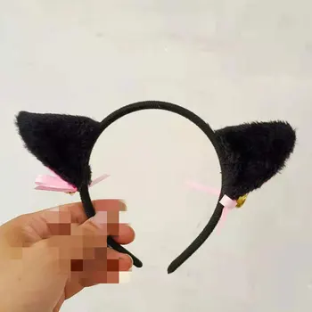 3 Farby Krásne Maškaráda Halloween Hairband Mačka Uši Anime Cosplay Kostým Party Motýlik Bell Pokrývku Hlavy Hlavový Most