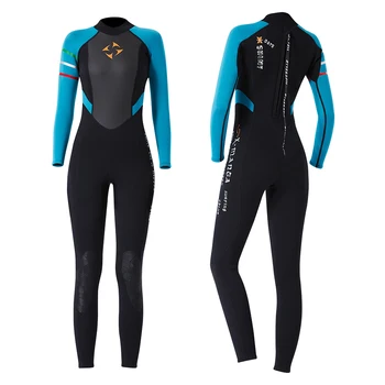 3 mm Neoprén+Shark Skin, neoprénové Oblek Plavky Ženy Kombinézu Obleku Udržať v Teple, Surfovanie, Potápanie Šnorchlovanie Spearfishing Oblek
