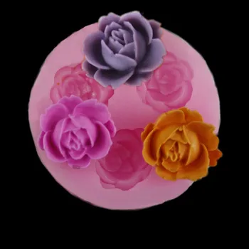 35#Kvitnú Ruže Silikónové Tortu Formy 3D Kvet Fondant Formy Cupcake Želé Cukríky, Čokoládové Dekorácie Pečenie Nástroj Formy FQ2825