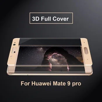 3D Full Screen Zakrivené Premium Tvrdeného Skla pre Huawei Mate 9 pro Screen Protector HD Ultra Clear Film Ochranný Kryt
