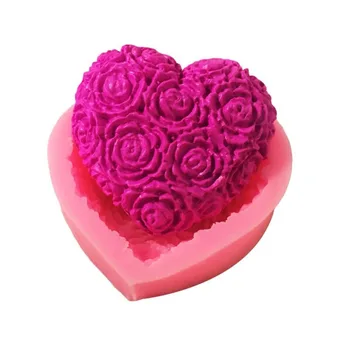 3D Láska Srdce Ruže Kvet Tvar Cukru Plavidlá, Silikónové Formy Fondant Torte Čokoláda, Formy Zdobenie Pečiva Nástroje Dropshiping