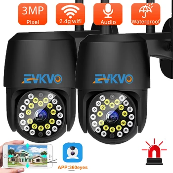 3MP, Wifi, Kamera, Automatické Sledovanie Vonkajšie Home Security IP PTZ Kamery Bezdrôtové Dome Kamery, Farebné Nočné Videnie 2-Pásmový CCTV Kamery