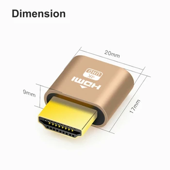 4K HDMI Figuríny Zapojte Bezhlavého Ghost Displej Emulátor 3840x2160@60Hz Vysoké Rozlíšenie Virtuálne Zobrazenia Monitora, Adaptér