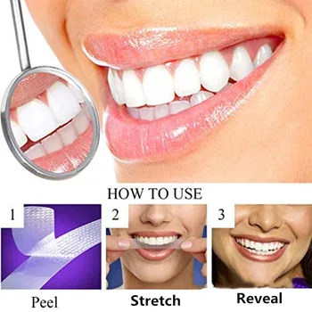 5D Gél Zuby Bieliace Pásiky Biele Zubov Zubné súpravy, Ústna Hygiena, Starostlivosť o Pás pre falošné Zuby Dyhy Zubár seks Bielenie gél