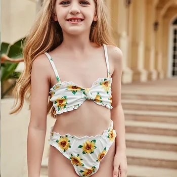 6-14 Rok Deti Outdoor Dve Kus Dievča Plavky Vysokej Kvality Deti Dievča Bikini Set Plavky Plávanie Oblek Pre Deti, Mládež