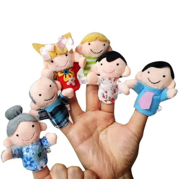 6 Ks Prst Aj Rozprávanie Dobré Hračky Strane Bábkové Pre Dieťa je Dar Funny Family Deti Hračky Bábkové Skladby odbúranie Stresu Hračka