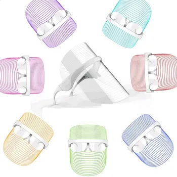 7 Farba Svetla Tváre LED Beauty Maska Fotón Terapia, Starostlivosť o Pleť, Vrásky, Akné, Odstránenie Omladenie Pokožky Tváre