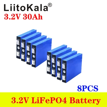 8pcs LiitoKala 3.2 V 30Ah LiFePO4 Batérie Bunky 30000mAh Lítium železa fosfát hlboké cykly pre Diy 12V 24V slnečnej energie UPS power