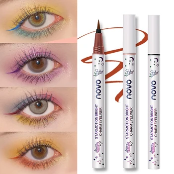 9 Farba Očné Linky Pero Nepremokavé Dlhotrvajúci Matný Farebné Modrá Zelená Žltá Biela Kvapalina Kontúrovacia Ceruzka Make-Up Oči Kozmetika