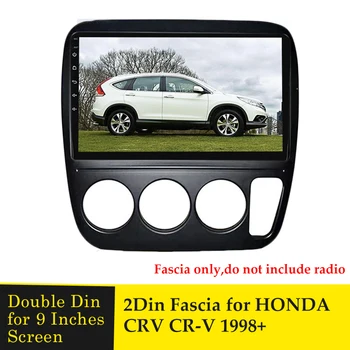 9 Palcový Rádio Fascia na HONDA CRV CR-V Roku 1998+ Double Din GPS, DVD Prehrávač Reftting Inštalačný Rám Stereo Panel palubnej doske Auta Rámu