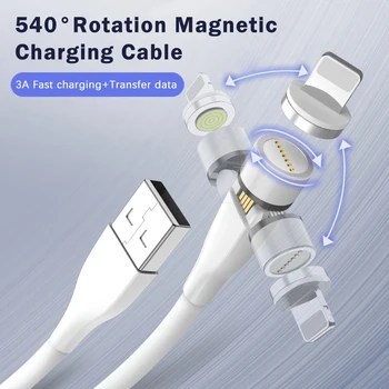 Aibevi Magnetické Kábel Micro USB, Typ C Kábel Pre iPhone 12 11 Pro Max Xiao Redmi Rýchle Nabíjanie Drôt Magnet Nabíjačky, Káble