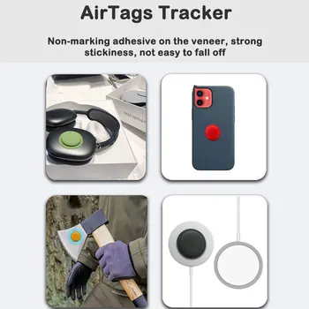 Airtags Tracker Silikónové puzdro Anti-stratil Ochranné Puzdro Späť Lepidlo Mount Mäkké Pokrytie Chránič Pre Apple Airtags Príslušenstvo
