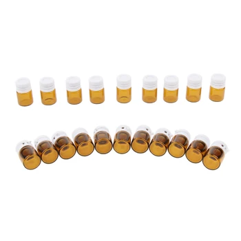Balenie 20 Amber Sklenenej Fľaštičke Fľaše - Esenciálny Olej Skladovanie Ampulky – Vzorky Fľaše pre Parfum, 1/2 ml Vybrať