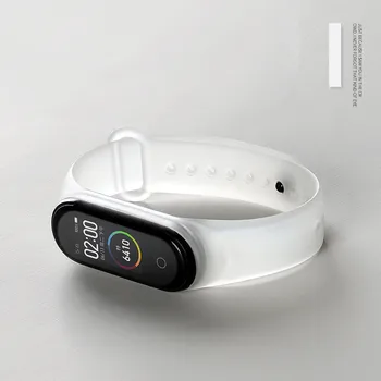 Bežné Watchband pre Miband 6 Transparentné Smart Hodinky, Náramok pre Xiao Mi Band 6 5 4 3 Športové Silikónové Vodotesné Hodinky Remienok