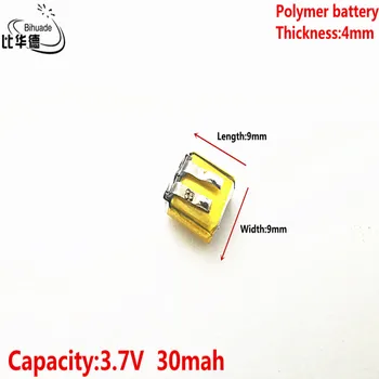 Dobrý Qulity 3,7 V 30mAh 400909 Lithium Polymer Li-Po li ion Nabíjateľnú Batériu buniek Pre Mp3 MP4 MP5 GPS mobilné bluetooth