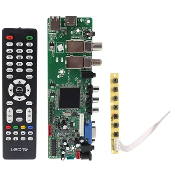 DVB-S2 a DVB-T2 Digitálny Signál ATV Javor Ovládač LCD Diaľkové Ovládanie Dosky Launcher Univerzálny Dual USB QT526C s 7 Kľúč