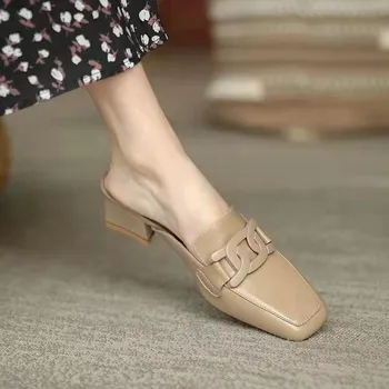 Dámske papuče outdoorové dámske papuče Ploché Muller papuče dámske Módne sandále 2021 nové módne kožené topánky