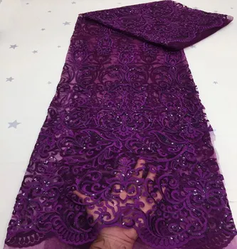 Flitrami Dizajn Afriky lacembroidered flitrami čipky textílie francúzskej čipky a tylu sieťové textílie pre ženy, svadobné šaty TS9642