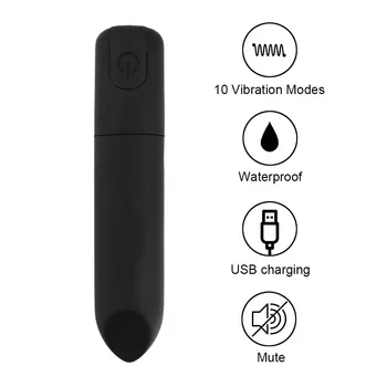 Guľka Mini Vibrátor Rúž Klitoris Stimulácia Hračky Nabíjateľná Nepremokavé G-Spot Vibrátor, Dildo Sexuálne Hračky pre Ženy, Páry