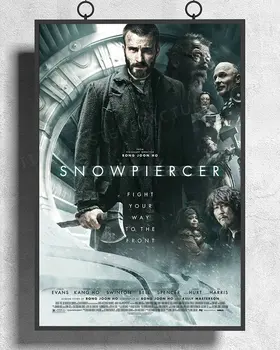 H081 Snowpiercer filmu Chris Evans 11 17 Stenu, Nálepky Hodvábny obrázok Plagátu Domáce Dekorácie