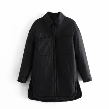 Harajuku Zimná bunda ženy dlhé kabáty a bundy ženy plus veľkosť tričko kabát žena parkas streetwear prešívaná bunda nadrozmerné