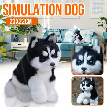 Husky pes hračka, plyšové hračky simulované animal model detí darček kawaii husky, pes, mačka, plyšové hračky L4