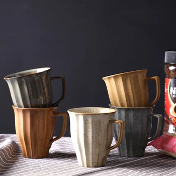 Japonský hrubá Keramika Hrnček vlastné logo keramický hrnček veľkoobchod vody pohár darček keramické šálku kávy pohár mlieka