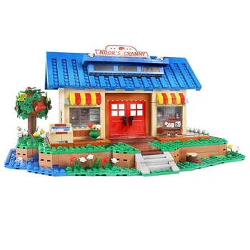 K103 1225Pcs Streethouse Budovy Hračky Animal Crossing Dom Montáž Tehly Model Stavebné Bloky pre Deti Vianočné Darčeky, Hračky
