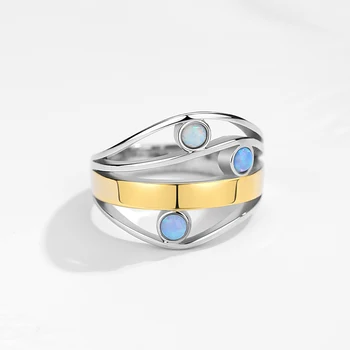 KALETINE Jedinečný Dizajn 925 Sterling Silver Krúžky Nádherný Halo Opal Ženy, Svadobné Zapojenie Výročie Šperky