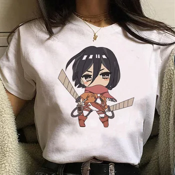 Kawaii Tričko Útok na Titan T-shirt Ženy Roztomilé Anime Unisex Cool Hip Hop T Shirt Streetwear Top Tees Žena Tričko