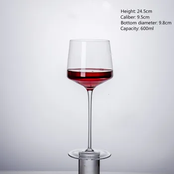 Kreatívne 600 ml Ručné Námestie Ochutnávka Vína Pohár Burgundsko Fire Obľúbený Bar Domácnosti Pitnou Nastaviť piť Červené Víno Sklo