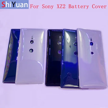 Kryt batérie Späť Sklenený Panel Zadné Dvere Bývanie obal Pre Sony Xperia XZ2 Späť Kryt Batérie s Zadná Kamera Rám Objektív