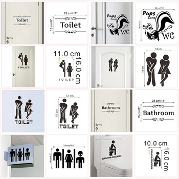 Kúpeľňa Samolepky Na Stenu Wc Domáce Dekorácie Vymeniteľné Stenu Pre Dekoratívne Vložiť Domova Diy Zábavné Vinyl Nástenné Art