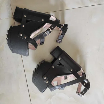Letné Ružové Sandále nočný klub Topánky Ženy 16 cm Vysokým Podpätkom zapatos mujer pravej Kože Platformu Sexy Gladiator Footwears P54S