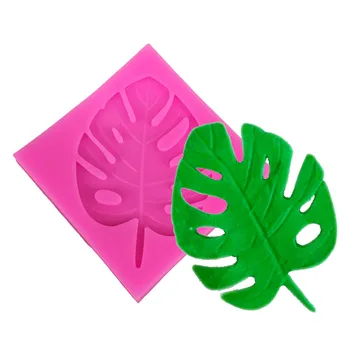 Listový Tvar 3D Silikónové Monstera Palm Papradie Formy Korytnačka Leaf Fondant Cake Zdobenie Nástroje Cupcake Sugarcraft Čokoláda, Formy