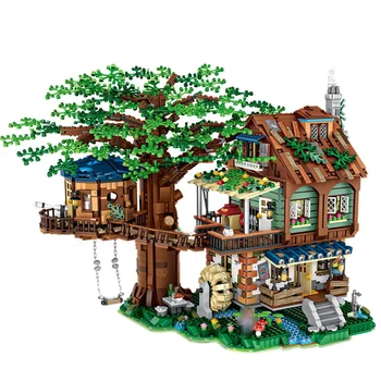 LOZ 1033 Nový Produkt Tree House 4761PCS Mini stavebným Montáž Scény Model Hračky Pre Deti Darček k Narodeninám