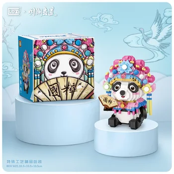 LOZ Čínsky Štýl, Nádherné Roztomilá Panda Micro Stavebné Bloky Peking Opera Panda Zostavený Model Tehly Údaje Hračky Pre Deti,