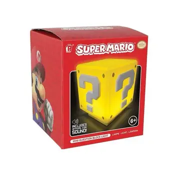 Mario Mini Qustion Blokovať Svetlo Nočné Svetlo Lampy Super Mario HRAČKY Ikonu 3D LED Svetlo, Atmosféra Nočného Akcie Obrázok