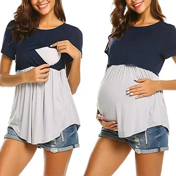 Materskej T-shirts Ženy Tehotné, Dojčiace Ošetrovateľskej Top Bežné T-Tričko, Blúzka Tehotenstva Tees Oblečenie Materskej Oblečenie Top