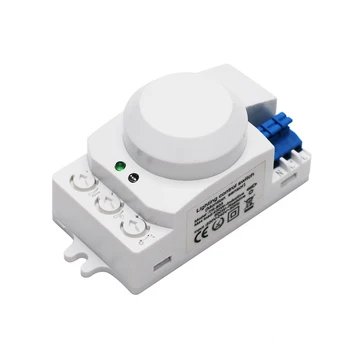 Mikrovlnný Senzor Prepínač 5.8 GHz Radarový Snímač Switch 360 Stupeň Radarový Senzor Pohybu Svetelný Spínač Telo Detektora Pohybu