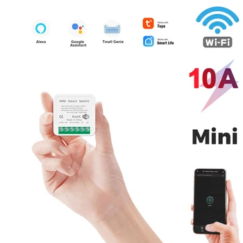 Mini Tuya Wifi DIY Prepínač Podporuje 16/10A 2 Spôsob Kontroly Smart Home Automation Modul Pracuje s Alexa Domovská stránka Google Smart App Život