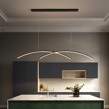 Moderné zlaté čierna prívesok svetlá Pre Luxusná reštaurácia, bar osvetlenie kuchyne Nordic tvorivé hanglamp minimalistický dizajnér lampa