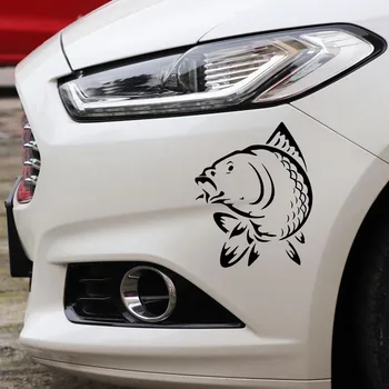 Morský Živočích Ryby Funny Auto Samolepky Módne Dekorácie Tvorivé PVC chranenim Obtlačky Black/white/red/laser/strieborná