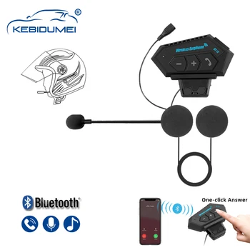 Motocykel Bluetooth 4.2 Prilba Intercom Bezdrôtové Hands-free Telefónny Hovor Auta Stereo Anti-interferencie palubného telefónu Hudobný Prehrávač