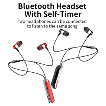 Móda Magnetický Náhrdelník prívesok V5.0 Bezdrôtové Bluetooth-kompatibilné Slúchadlá zdieľanej hudby headset Telefónne Slúchadlá Športové Slúchadlá