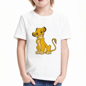 Módne Oblečenie Pre Dospievajúcich Disney Lion King Láska Grafické T-košele S Krátkymi Rukávmi Chlapci A Dievčatá Ulice, Hip-Hop Deti Topy