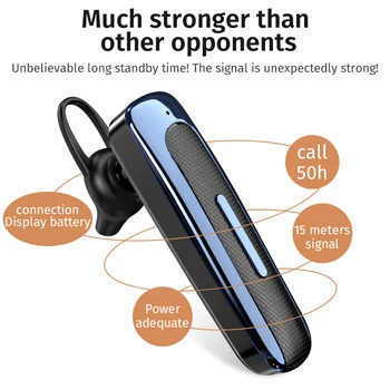 Nové Handsfree Bluetooth 5.0 Slúchadlá Bezdrôtové Slúchadlá Pre Xiao Huawei Telefón Samsung Stereo Športové Business Ucho-Hák Headset